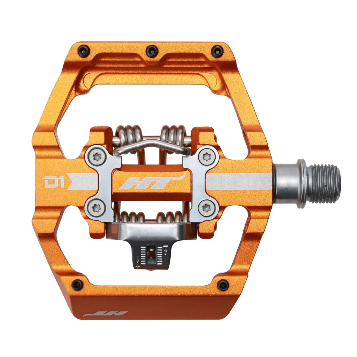 HT Components Platform Hybrid Pedals D1 Duo orange incl. cleats
