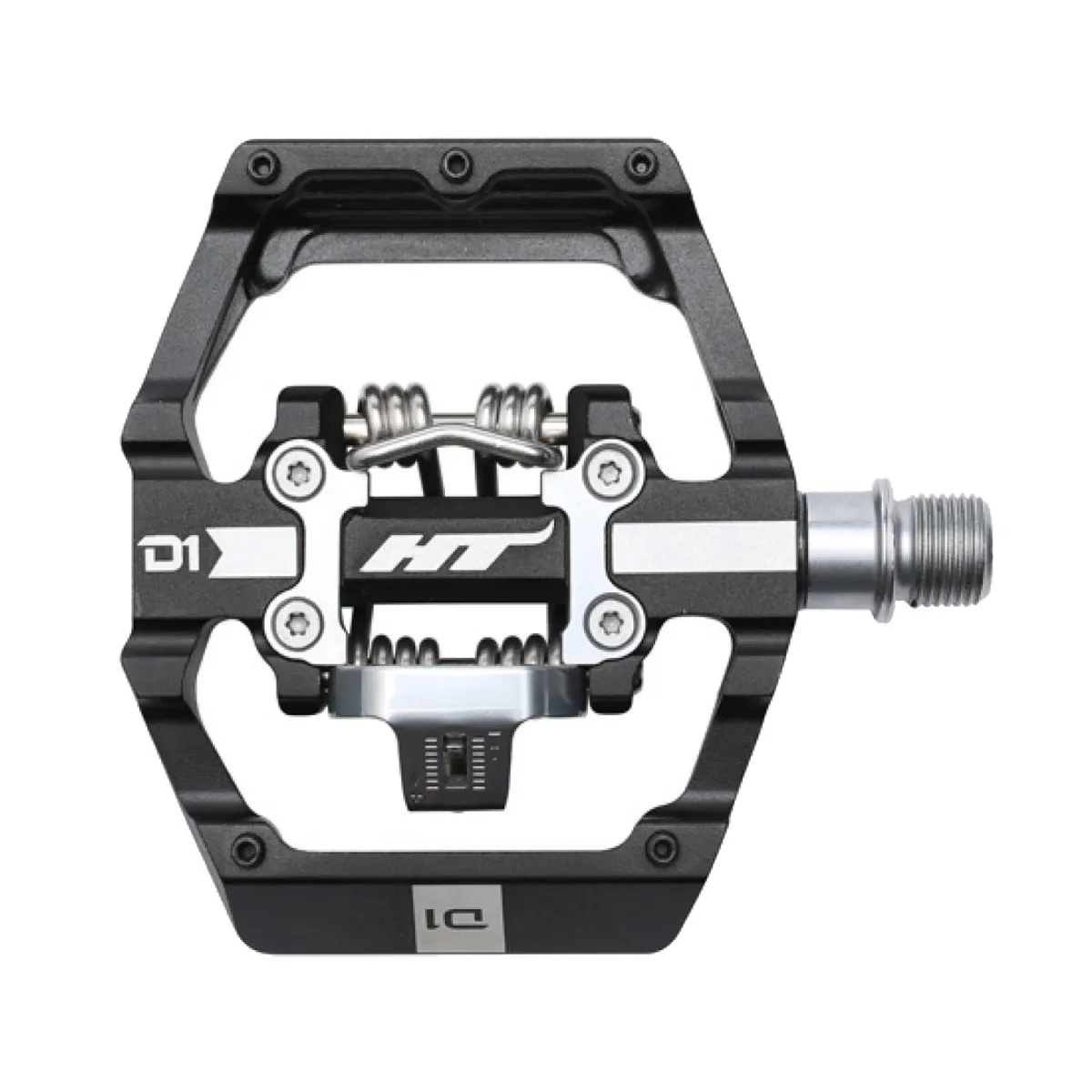HT Components Platform Hybrid Pedals D1 Duo black incl. cleats