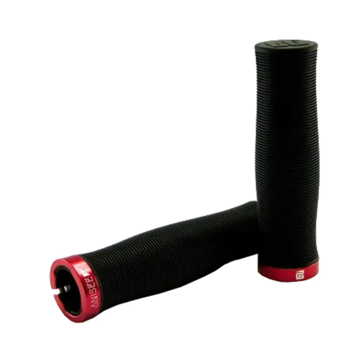 NG Sports Anisee Lock-On Ergo Mushroom Handlebar Grips – 127 x 33 mm black and red