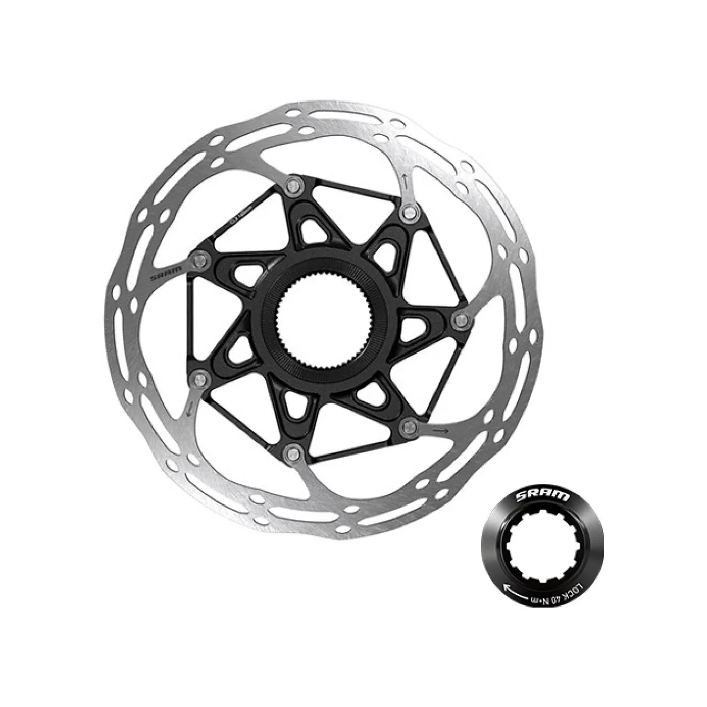 Sram Centerline X brake disc, Centerlock, two-piece, rounded, 160 mm