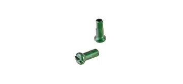 DT Swiss aluminium spoke nipples, 2.0 mm, green, 12 mm long
