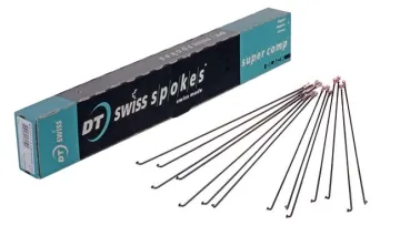 DT Swiss Super Comp spoke 2.0 x 1.7 x 1.8 mm black, length 268 mm – limited stock