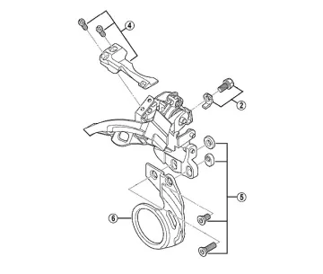 Shimano E-Type Mounting Plate for XTR, XT and SLX 10x3-speed front derailleurs