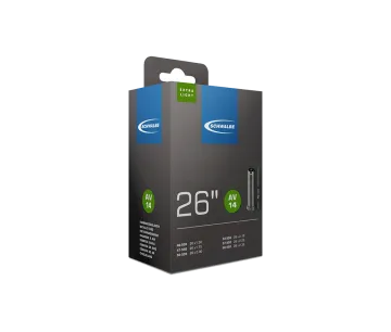 Schwalbe AV14 Extra Light MTB 26-inch inner tube with Schrader valve, 40 mm – Last few in stock