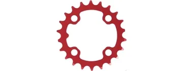 Truvativ Redwin chainring, 22 teeth, 64-tooth circle, red
