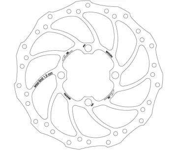 Magura Storm brake disc, Rohloff 4-hole, 180 mm