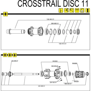 Mavic Crosstrail Disc left rear wheel hub nut