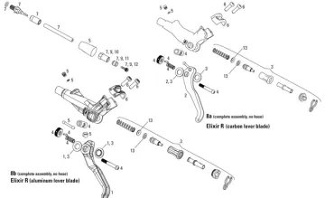 Avid Elixir R - Code R Brake Lever Clamp Kit, Graphite Black