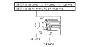Fulcrum pawls for Campagnolo freehub body (1 piece)
