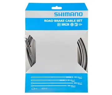 Shimano Road Bike Brake Cable Set, SIL-TEC Coated, Black