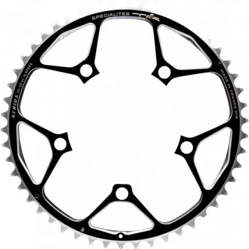 TA Specialite Nerius Campagnolo 10-speed compact chainring, black, 110 mm bolt circle, 50 teeth