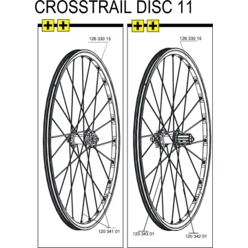 Mavic Crosstrail spoke, front/rear left, 267.5 mm – limited stock