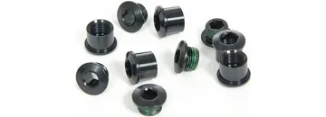 SRAM Road Chainring Bolt Set, Aluminium, Black, M8.5 x 7 mm + 9 mm Sleeve, 5 Pieces