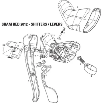 Sram Red ErgoDynamic Replacement Brake Lever (Left) Fig. 1