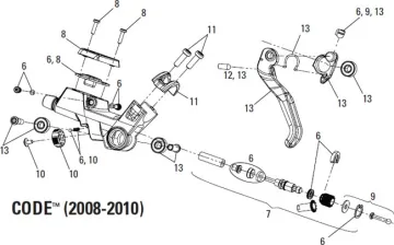 Avid Code brake lever adjustment screw, 2008–10 model