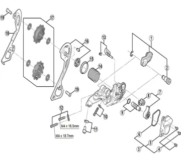 Shimano XT Rear Derailleur RD-M786 Rear Derailleur Spare Part | Outer Shifter Arm GS