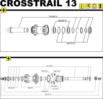 Mavic Crosstrail QR 15 Axle Kit Front Wheel Model 2013