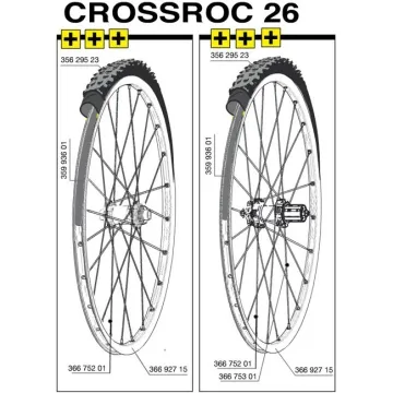 Mavic Crossroc spoke, 26-inch rear wheel, right-hand side, 261 mm, from 2014 model onwards