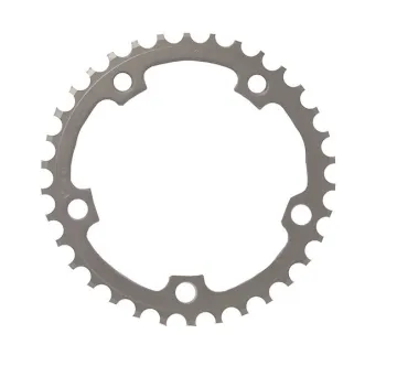 Campagnolo Record CT 10s chainring, 34 teeth, matt silver, 110mm chainline