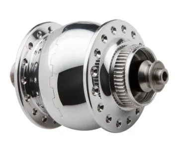 Schmidt SON 28 Hub Dynamo Disc Centerlock Polished Silver 32-hole