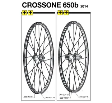 Mavic Crossone Spoke 27.5-inch Rear Wheel Left 278 mm 2014 Model