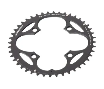 Stronglight MTB chainring, aluminium ct2, black, 9x3-speed, 104 LK, outer 44 teeth
