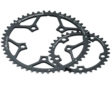 Stronglight Type 110C Road Bike Chainring 53 Teeth 5-Arm 110 Lk Black
