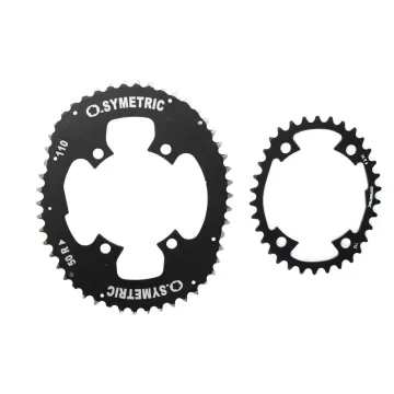 Stronglight Osymetric Chainring Kit 50/34 teeth Road Bike 4-arm 110 mm black