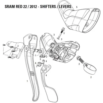 Sram Red 22 DoubleTap Replacement Brake Lever, Left, No. 1