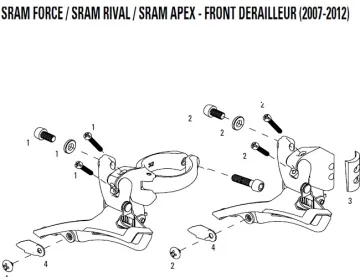Sram Force 22 Spare Part Front Derailleur Chain Guide No. 4