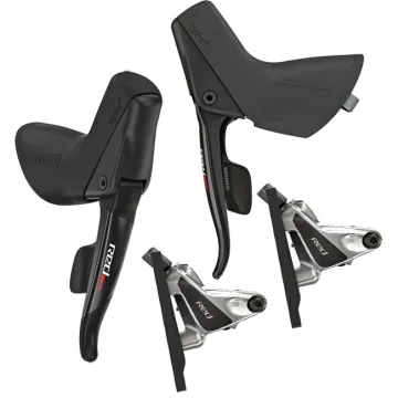 Sram Red 22 Disc Shift/Brake Lever Set, black, 11-speed + Flat Mount brakes