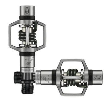 Crankbrothers Eggbeater 2 clipless pedals, silver-black, including cleats
