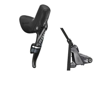 Sram Force 22 HRD Disc shift/brake lever (2-speed) + flat-mount rear disc brake 1800mm hose