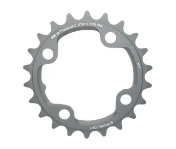 Stronglight HT³ XTR FC-M980 chainring, grey, 64 links, 10x2-speed, inner 22 teeth