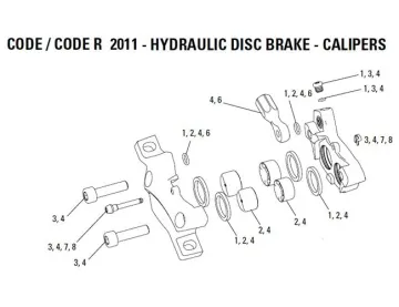Avid Code Spare Part Caliper Screw Kit from 2001 onwards No. 3