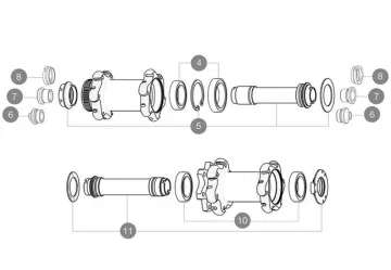 Mavic spare part for Road VR hub Disc Centerlock – axle no. 5, model 2016–18