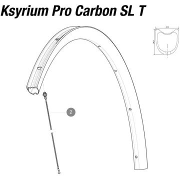 Mavic Ksyrium Pro SL Carbon SL Replacement Rear Wheel Rim (Tubular) from 2016 onwards SOLD OUT