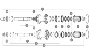 Mavic Spare Part Instant Drive 360 QRM+ Hub Disc Centerlock – Rear Wheel Bearing Cover No. 14