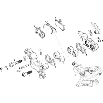 Sram spare part banjo hose connector, black