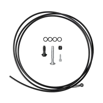 Magura disc brake hose, 90-degree connector, 2500 mm, black