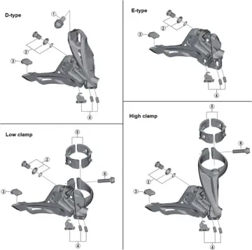Shimano Deore XT FD-M8000 front derailleur spare part | Rubber pad no. 3
