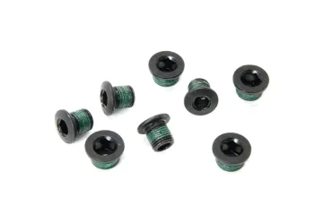 Sram MTB chainring bolts M8.5x7.5 + 10mm aluminium-steel black, 4 pieces each