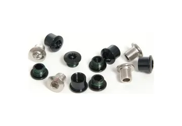 Sram MTB chainring bolts M8.5x7 + M8.5x10 + 9mm aluminium sleeves, 4 of each