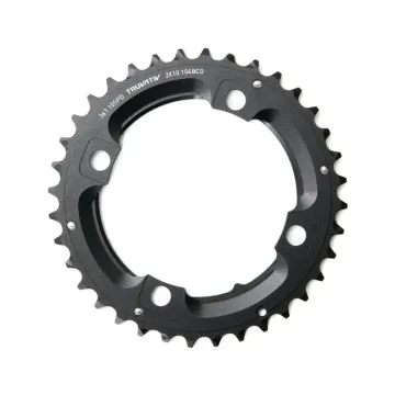 Sram X0 chainring, 36 teeth, 104 mm bolt circle, black with bolts, 10x2-speed