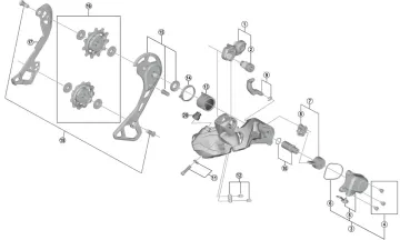 Shimano Deore XT Di2 RD-M8050 Rear Derailleur Spare Part | Chain Guide Plate GS (Inner) No. 17
