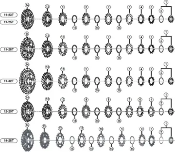 Spare parts Shimano Ultegra CS-6800 11-speed cassette