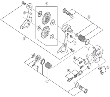 Shimano DURA-ACE RD-7900 Rear Derailleur Spare Part | Stop Screw with Plate No. 3