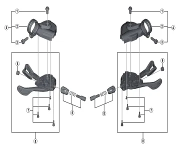 Shimano XTR SLM9000 shift lever spare parts