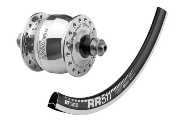 28-inch front road wheel | Schmidt SONdelux hub dynamo – DT Swiss RR 511 rim brake | built by TNC