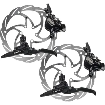 Formula Cura Brake Disc Set, black + Monolitic discs, 6-hole